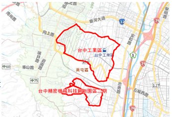 台中產業園區區域圖