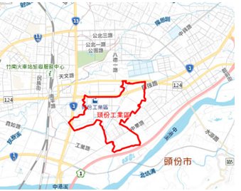 頭份產業園區區域圖