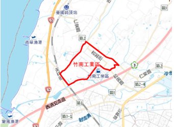 竹南產業園區區域圖