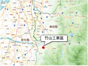 竹山產業園區地理位置圖