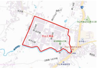 竹山產業園區區域圖